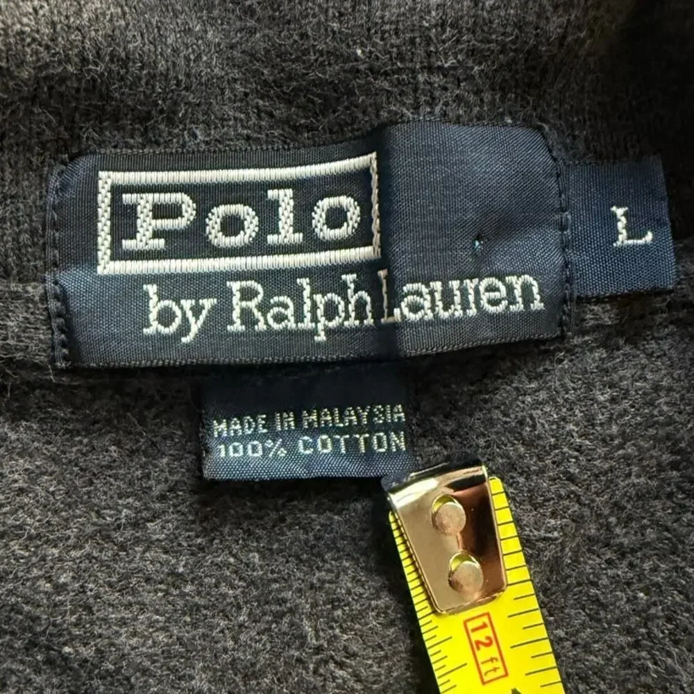 Vintage Polo Ralph Lauren Shirt Men's L L/S Textured Polo Rugby Style Pony 90's